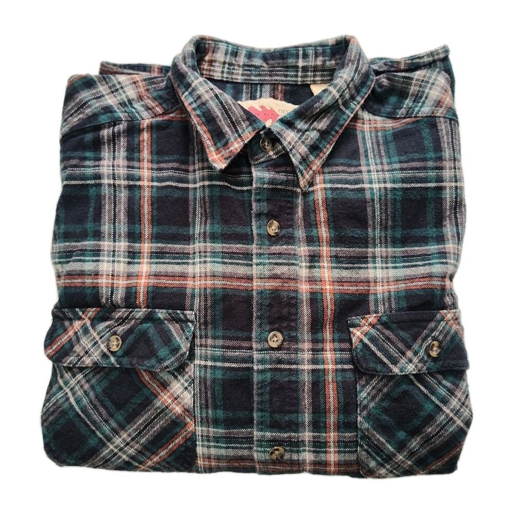 Field N' Forest men's flannel button-up shirt, XL, plaid pattern, long sleeves - Picture 7 of 8
